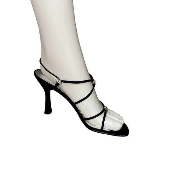 Stuart Weitzman | Strappy Heels w/ Rhinestone Detail - Picture 13 of 13